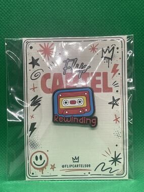 Retro Vintage Mix Tape Cassette PVC Rubber Hat Pin Backpack Collectible